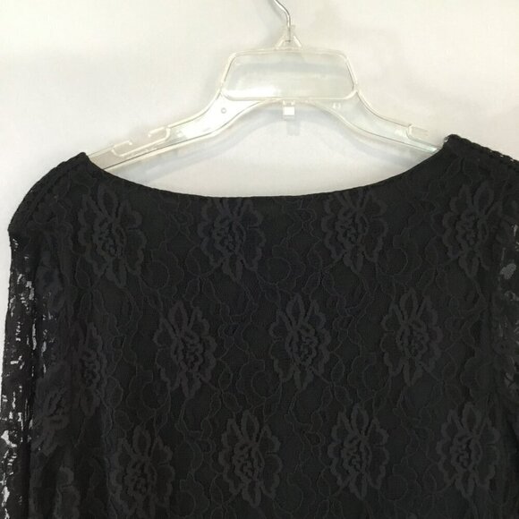 Style & Co Blouse 3/4 Sleeve Lace Embroidery Overlay Pullover Women's Sz Medium - Picture 8 of 8